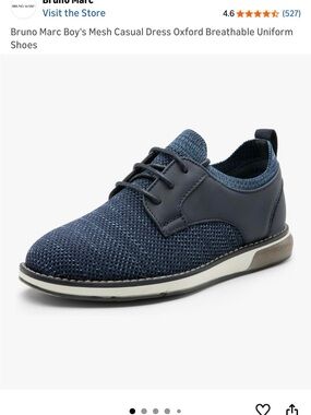 Bruno Marc Boys Navy Dress Oxford Shoes